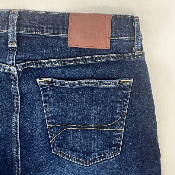 Hollister Epic Flex Straight Leg Jeans Mens 34x32 Blue Denim Mid Rise Slim Fit - Picture 6 of 14